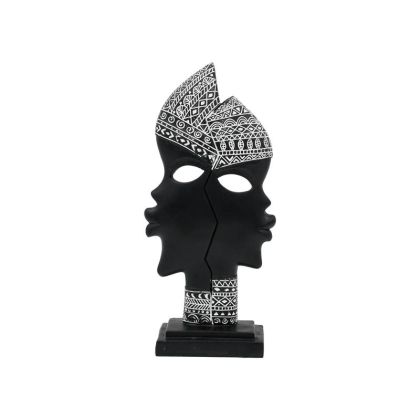 Декорация за маса Топка в цвят злато с черна дървена основа с размери 19х19х21см