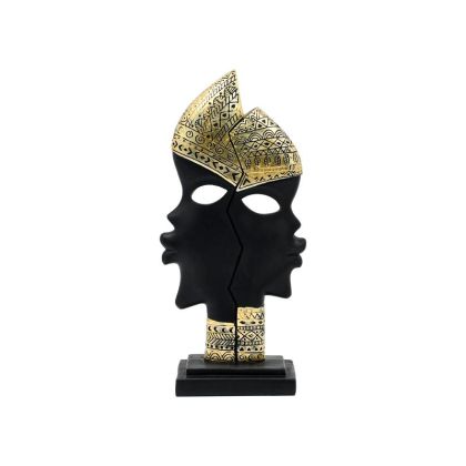 Декорация за маса Топка в цвят сребрист никел с черна дървена основа с размери 19х19х21см