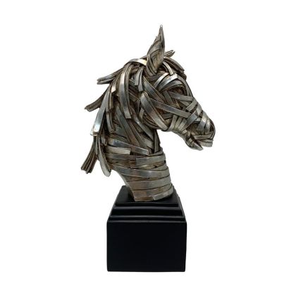 Настолен часовник Стария град в натурален цвят метал-дърво с размери 22.5х12х30.5см