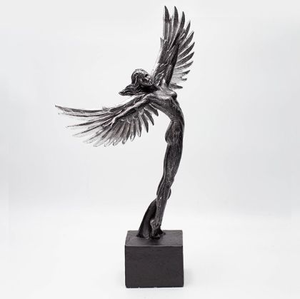 НАСТОЛНА ДЕКОРАТИВНА ФИГУРА КОН FL7245 ЧЕРЕН ЦВЯТ 14x7x25cm