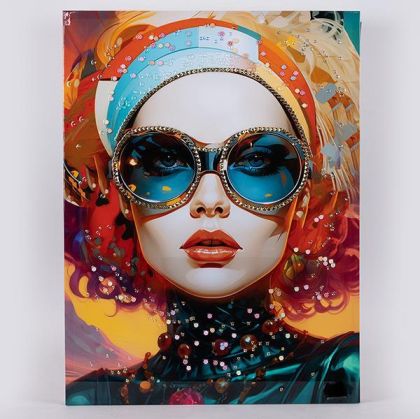 Кръгла табуретка New Lux в цвят гнила ябълка с размери 46х46х43см