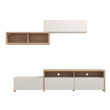 Холна маса с 2 повърхности Grom в цвят дъб флагщаф и черно, размери 65x65x55см  65x65x38см