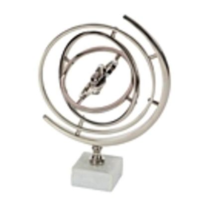 Metal globe, silver, 35.60 cm