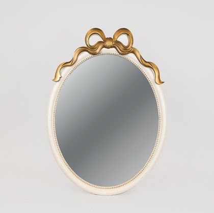 СТЕННО ОГЛЕДАЛО ПОЛИРЕЗИН БЯЛО - ЗЛАТНО 64.5X4X90СМ