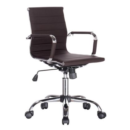 ОФИС СТОЛ 7501-3 КАФЯВА КОЖА 54x57x97см