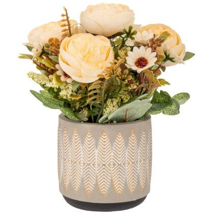 ДЕКОРАТИВЕН БОЖУР В КЕРАМИЧНА САКСИЯ