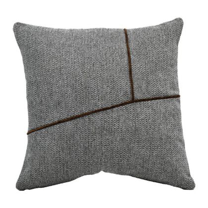 ДЕКОРАТИВНА ВЪЗГЛАВНИЦА LINEAR СИВ ЦВЯТ 43X43X10СМ