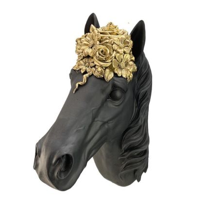 ДЕКОРАТИВНА ФИГУРА FL213901 АФРИКАНСКА КРАЛИЦА ЗЛАТИСТО ЧЕРЕН ЦВЯТ 25x15x23см
