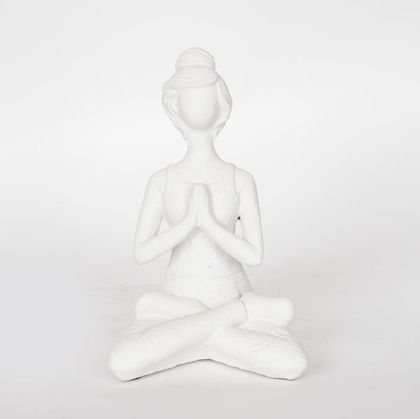 ДЕКОРАТИВНА СТАТУЕТКА, СМОЛА, БЯЛА, 13,5x11x21,5 см