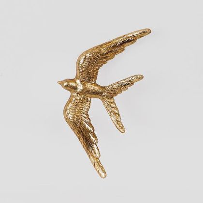 Wall decoration golden swallow 17x8.8x2cm
