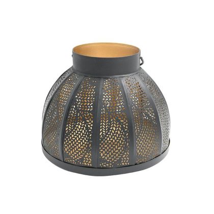 МЕТАЛЕН ФЕНЕР FL14136 ЧЕРНО-ЗЛАТИСТ ЦВЯТ 20X18СМ