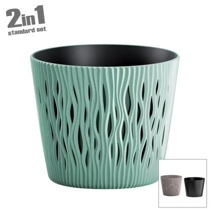 САКСИИ (2 В 1) МЕНТОВО-ПЯСЪЧНИ КРЪГЛИ Φ22.5X19.2СМ 1/10КУТИЯ