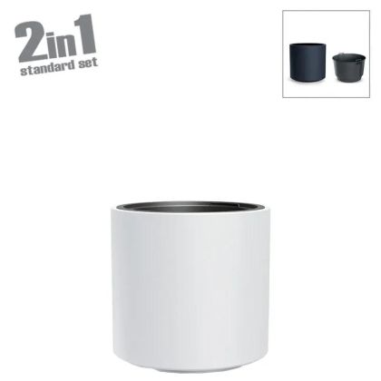 САКСИЯ (2 В 1) ПЛАСТМАСА БЯЛА HEOS - Φ29.8X29СМ 1/4KIB