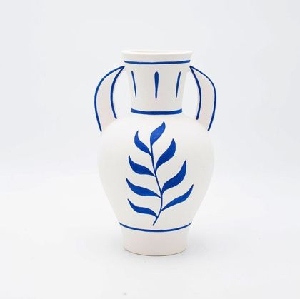 КЕРАМИЧНА ВАЗА МРАМОР СИВО-ЗЛАТИСТА 22.2*11.8*25