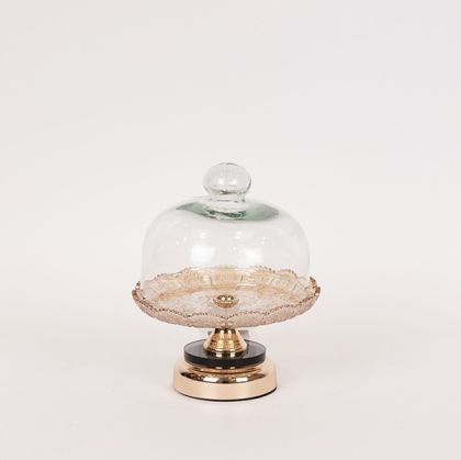 Decorative cake stand, gold, 18x19cm