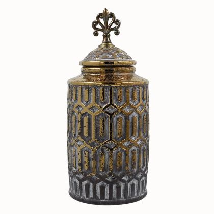 КЕРАМИЧНА ВАЗА СЕРИЯ SEBOR HM4590.02 ЧЕРЕН МАТОВ 13.5x6x21.5Hcm.