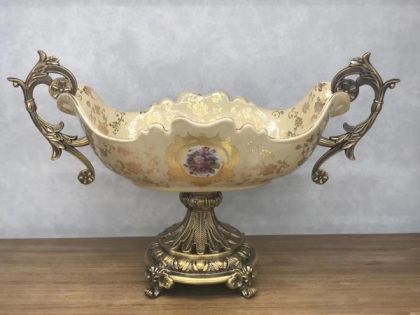 ДЕКОРАТИВНА СТАТУЕТКА ОТ ПОЛИСМОЛА МЪЖКА ГЛАВА ДЯСНА ЗЛАТНА 15*8 CM024-3CY9 bf