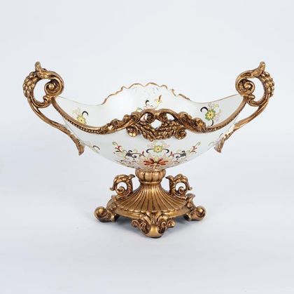 ДЕКОРАТИВНА ФИГУРА Африканка FL240305 ЧЕРНО-БЯЛ ЦВЯТ 15x7x31см