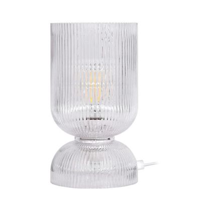 СТЪКЛЕНА НАСТОЛНА ЛАМПА FL24673 ПРОЗРАЧЕН ЦВЯТ 12X29СМ E27