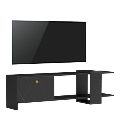 ШКАФ BOHO ДЕКОР В ЧЕРНО 90*39.5*75