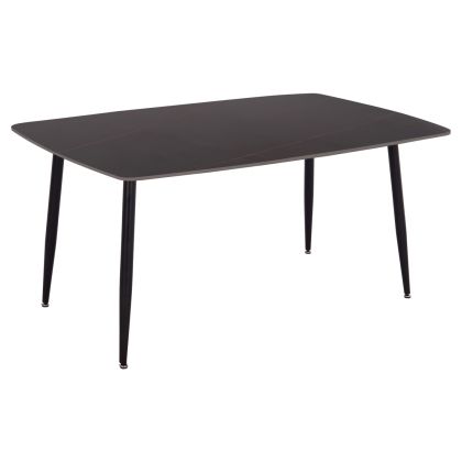 ТРАПЕЗАРНА МАСА RAVEN HM18150.02 КЕРАМИЧЕН ПЛОТ В ЧЕРЕН МРАМОРЕН ВИД 160X80X74ВСМ.