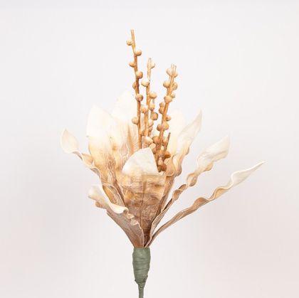 НАСТОЛНА ДЕКОРАТИВНА ФИГУРКА Маска за лице FL22068 ЧЕРНО-ЗЛАТИСТО-БЯЛ ЦВЯТ 13x9x31см