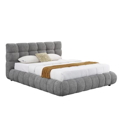 ДВОЙНО ЛЕГЛО С МЯСТО ЗА СЪХРАНЕНИЕ SOMIUM SM725.01 СИВ ШЕНИЛЕН ПЛАТ - МАТРАК 160X200СМ