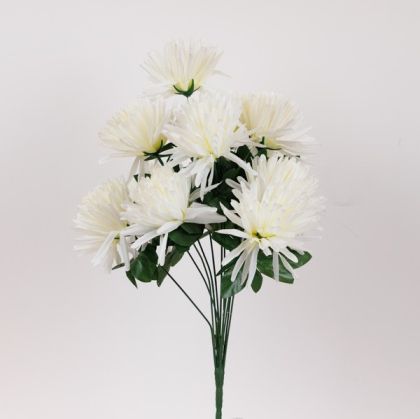 ДЕКОРАТИВЕН БУКЕТ ОТ ХРИЗАНТЕМИ БЕЛИ 40 СМ