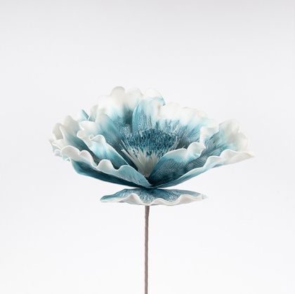 Фотьойл Агнес в тъмно сив цвят дамаска с размери 66х73х77см