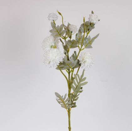 Фотьойл Ирма в светло син цвят дамаска с размери 73х77х82см