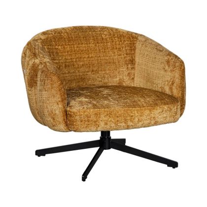 ВЪРТЯЩ СЕ ФОТЬОЙЛ MALENA ПЛАТ С ЧЕРЕН ГОРЧИЦА 73X84X68СМ