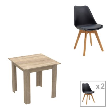 Кръгла табуретка New Lux в кафяв цвят с размери 46х46х43см