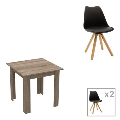 Кръгла табуретка New Lux в сив цвят с размери 46х46х43см