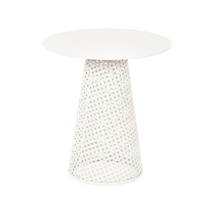 Декорация за маса Топка в цвят сребрист никел с черна дървена основа с размери 19х19х21см