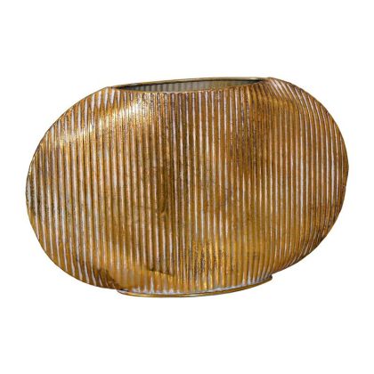 ДЕКОРАЦИЯ ЗА МАСА, ПОЛИЗЕРИН, БУКВИ HOME С ГЪСКИ, ЗЛАТНО-СРЕБРИСТ, 17.5x4.5x20.8cm