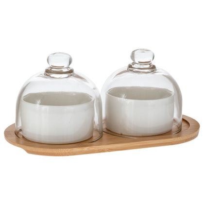 Трапезна маса Max S 120*80*75 от МДФ с дъбов фурнир с плот цвят макиато