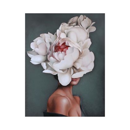 НАСТОЛНА ДЕКОРАТИВНА ФИГУРА КОН FL7217 БЯЛ ЦВЯТ 20x6x21cm