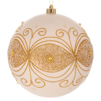 БЯЛА ПЕРЛЕНА НЕЧУПЛИВА ТОПКА 25 СМ С ДИЗАЙН