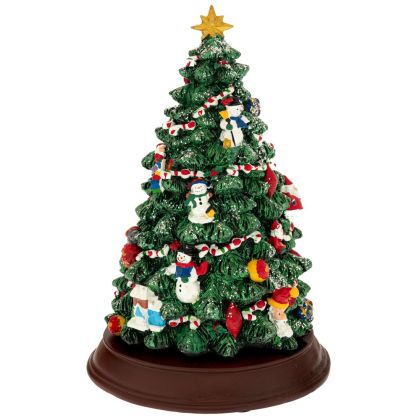 ДЕКОРАТИВНА ФИГУРА НА МАСА FL8001 ЕЛЕН ЦВЯТ ЧЕРНО ЗЛАТО 13x8x29cm