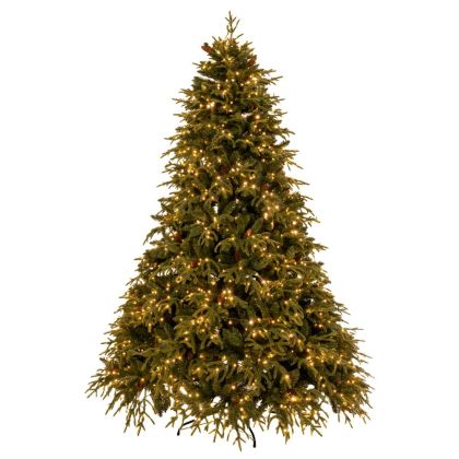 КОЛЕДНА ЕЛХА С ОСВЕТЛЕНИЕ, 210 СМ, С 1500 ТОПЛО БЯЛИ LEDИ МНОГОЦВЯТНА СВЕТЛИНА