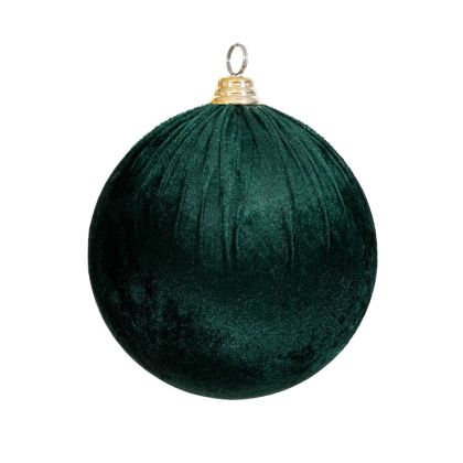 КОЛЕДНА ЗЕЛЕНА КАДИФЕНА ТОПКА 12 СМ