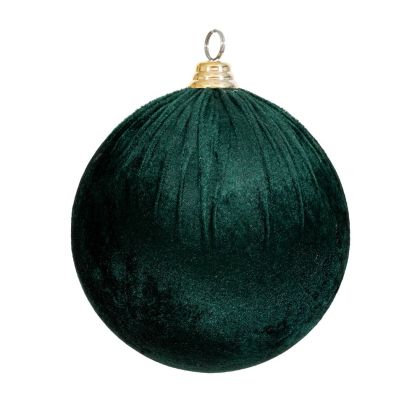 КОЛЕДНА ЗЕЛЕНА КАДИФЕНА ТОПКА 15 СМ