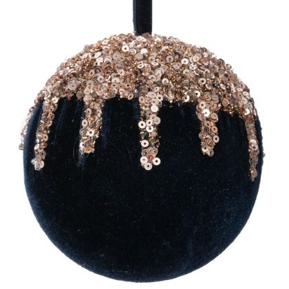 КОЛЕДНА ТОПКА В СИНЬО 10 СМ