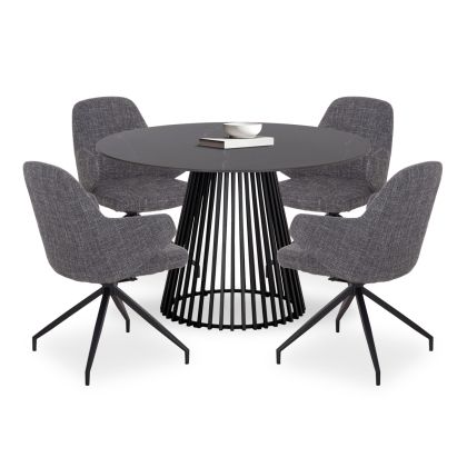 ТРАПЕЗНА МАСА Fabbey С БЯЛ ПЛОТ 120*70*75