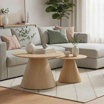 КОМПЛЕКТ ОТ 2 ХОЛНИ МАСИ DONDA ОТ MDF, SONOMA