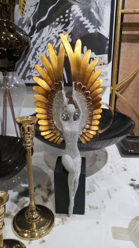 КОМПЛЕКТ ДЕКОРАТИВНИ ФИГУРКИ FL8016 СЛОН ЗЛАТИСТ ЦВЯТ 26x10x16см 21x7x11см