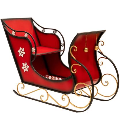 ЧЕРВЕН МЕТАЛЕН КОЛЕДЕН ПЛИК 144Х57Х93СМ