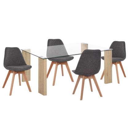 ГРАДИНСКА МАСА АСАНИО КАФЯВ ЦВЯТ 160X90X75СМ