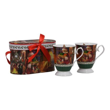 КОМПЛЕКТ ОТ 2 КОЛЕДНИ ЧАШИ ДЯДО КОЛЕДА 300CC