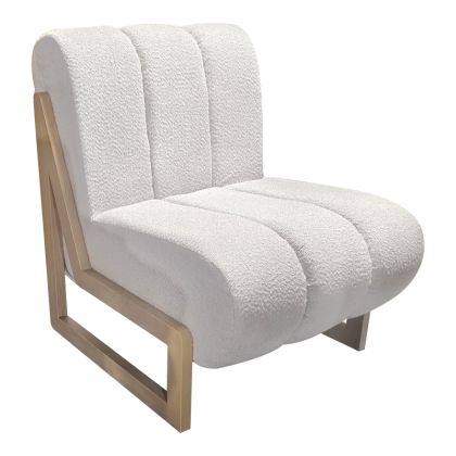 Фотьойл Агнес в бежов цвят дамаска с размери 66х73х77см